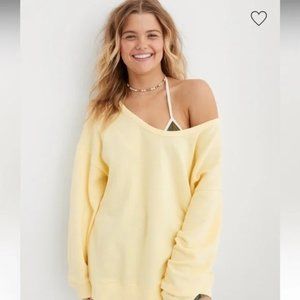 Aerie light weight oversized sweat shirt.  Beach daze